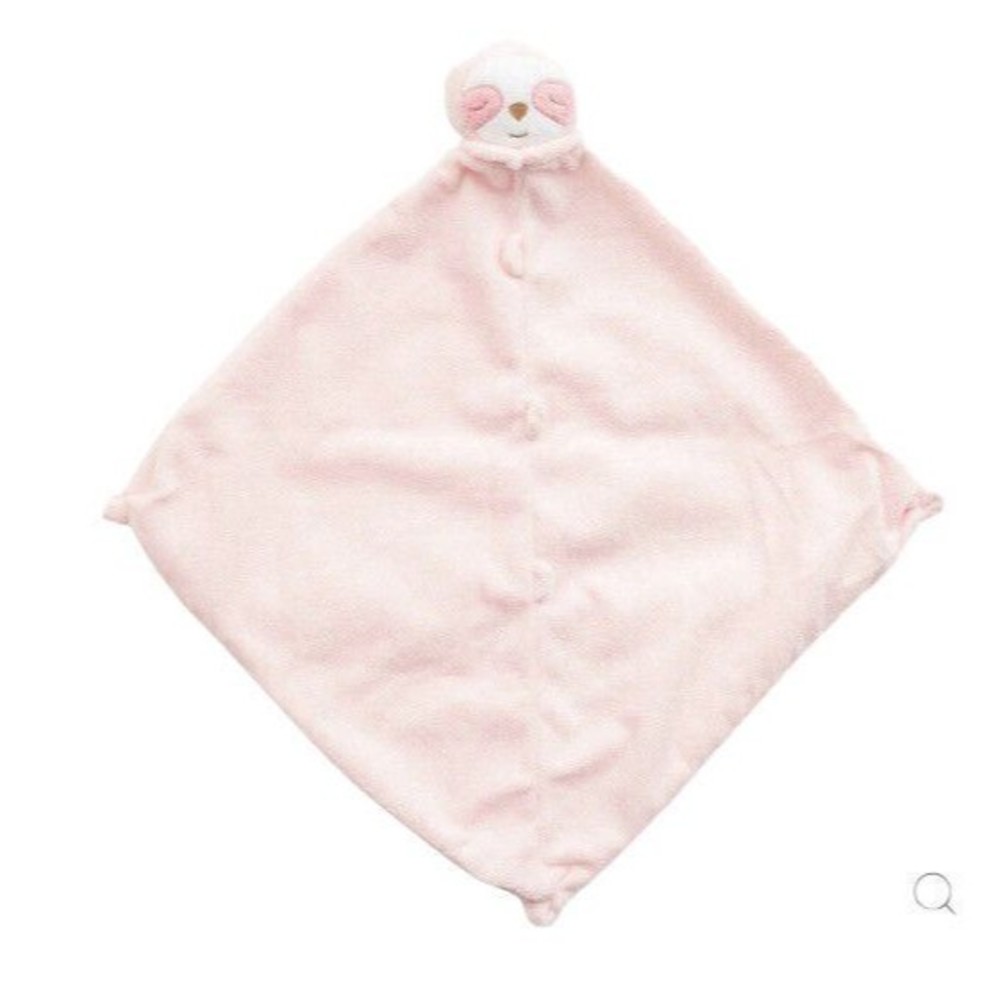 Angel Dear Pink Sloth Baby Security Blanket Lovey Lovie Soft Animal Head New
